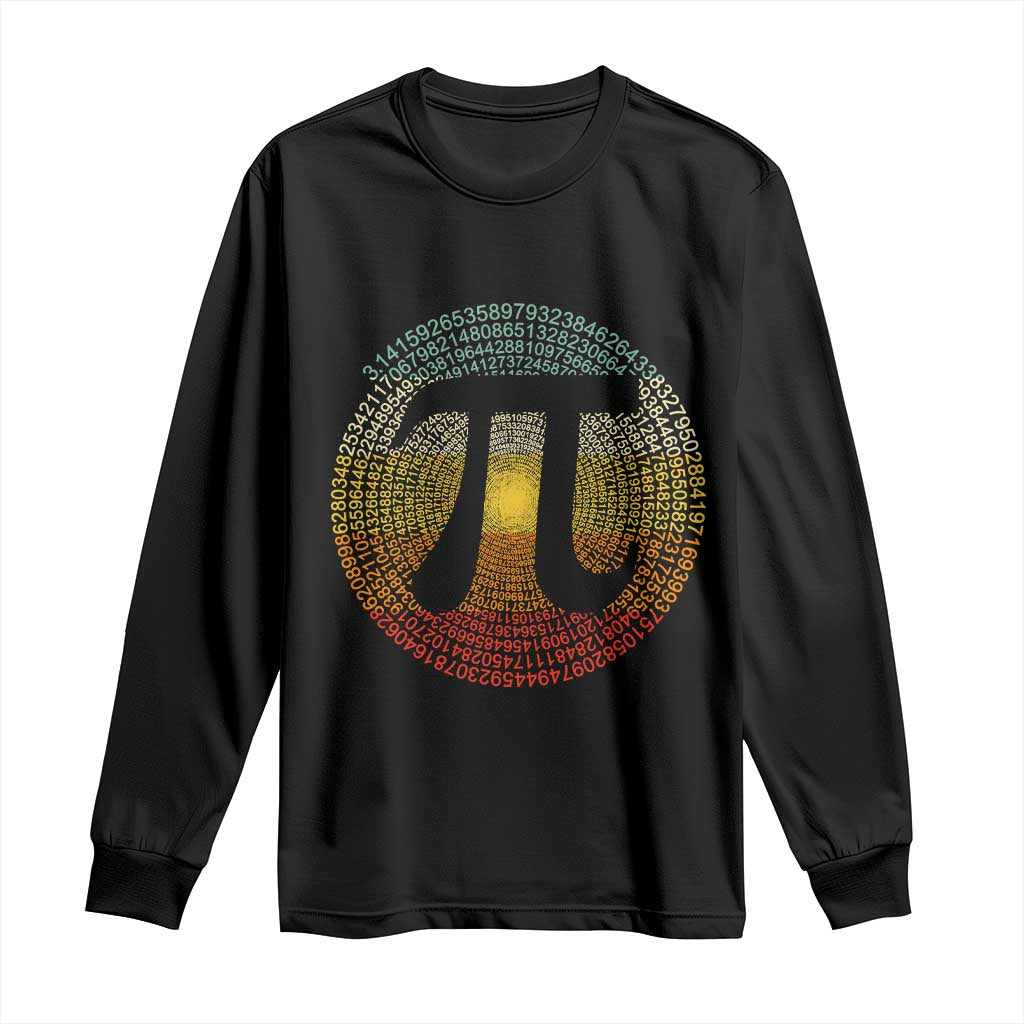 Pi Day Long Sleeve Shirt 3,14 Pi Number Retro Symbol Math Science