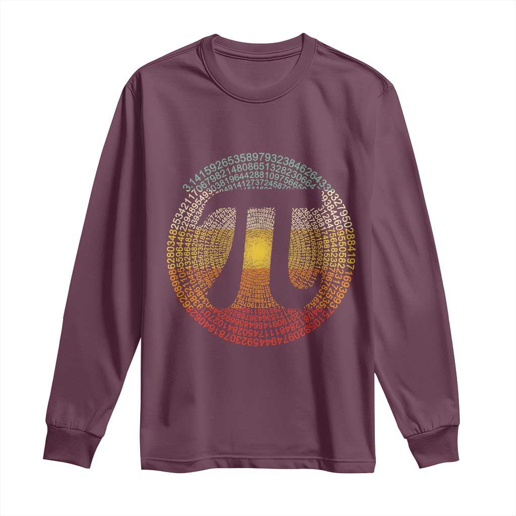 Pi Day Long Sleeve Shirt 3,14 Pi Number Retro Symbol Math Science