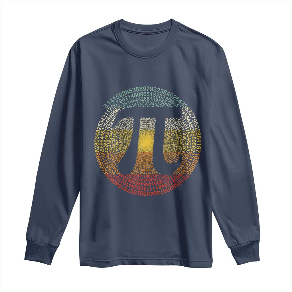 Pi Day Long Sleeve Shirt 3,14 Pi Number Retro Symbol Math Science