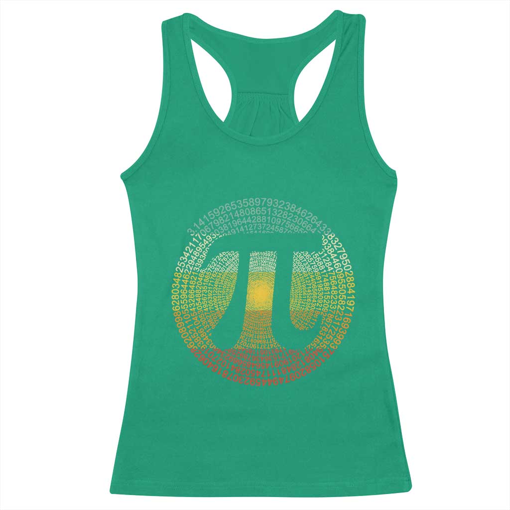 Pi Day Racerback Tank Top 3,14 Pi Number Retro Symbol Math Science