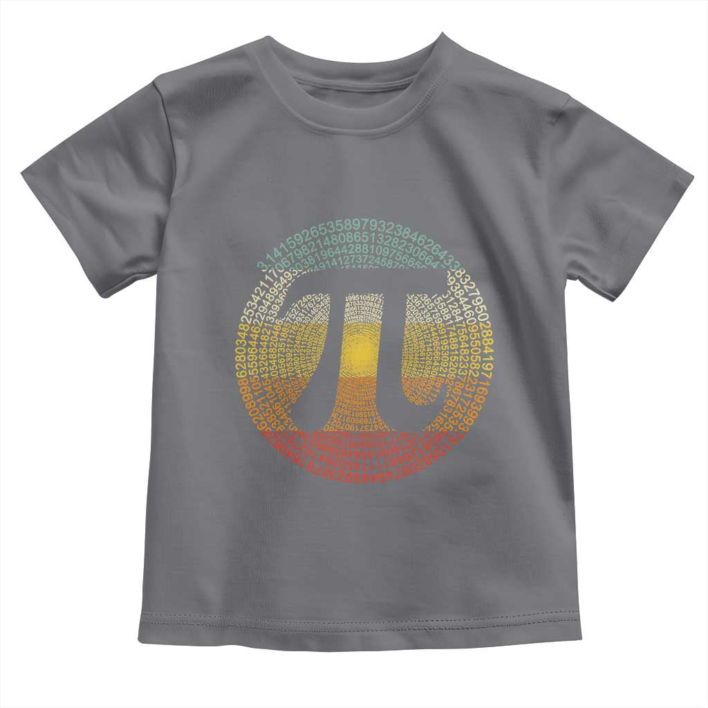 Pi Day Toddler T Shirt 3,14 Pi Number Retro Symbol Math Science
