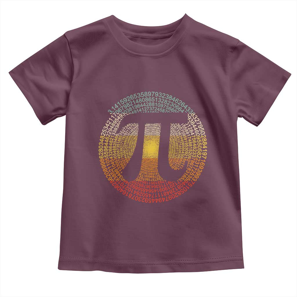 Pi Day Toddler T Shirt 3,14 Pi Number Retro Symbol Math Science