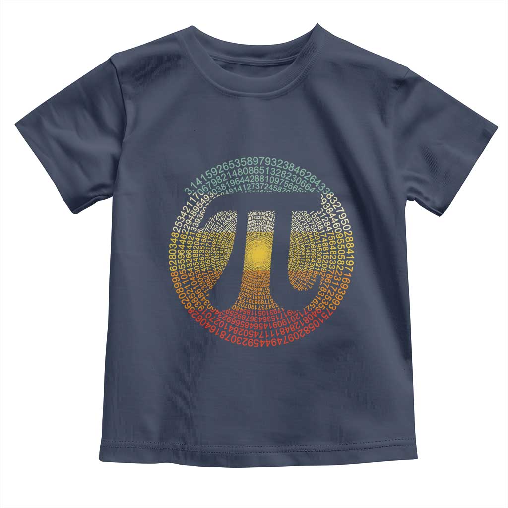 Pi Day Toddler T Shirt 3,14 Pi Number Retro Symbol Math Science