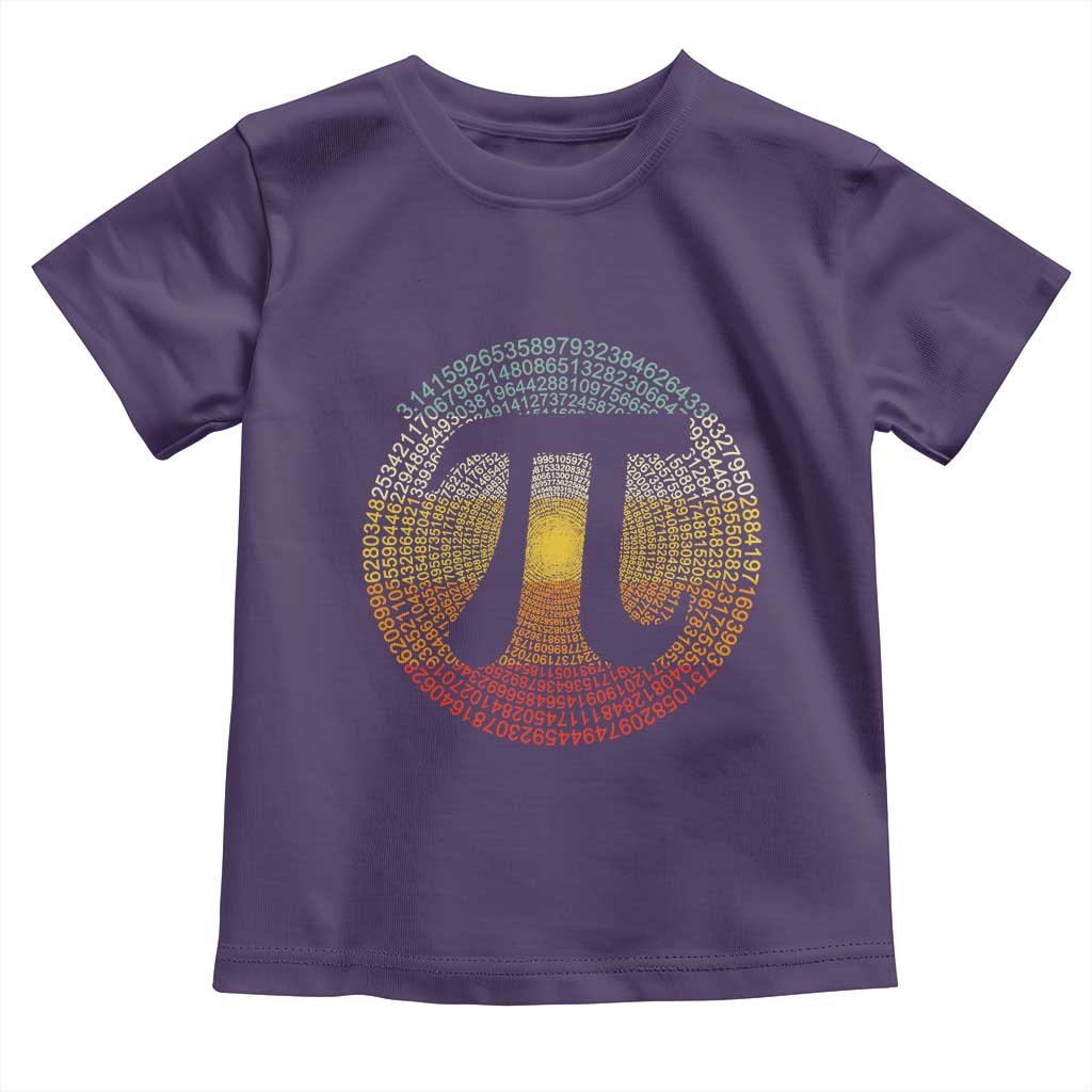 Pi Day Toddler T Shirt 3,14 Pi Number Retro Symbol Math Science