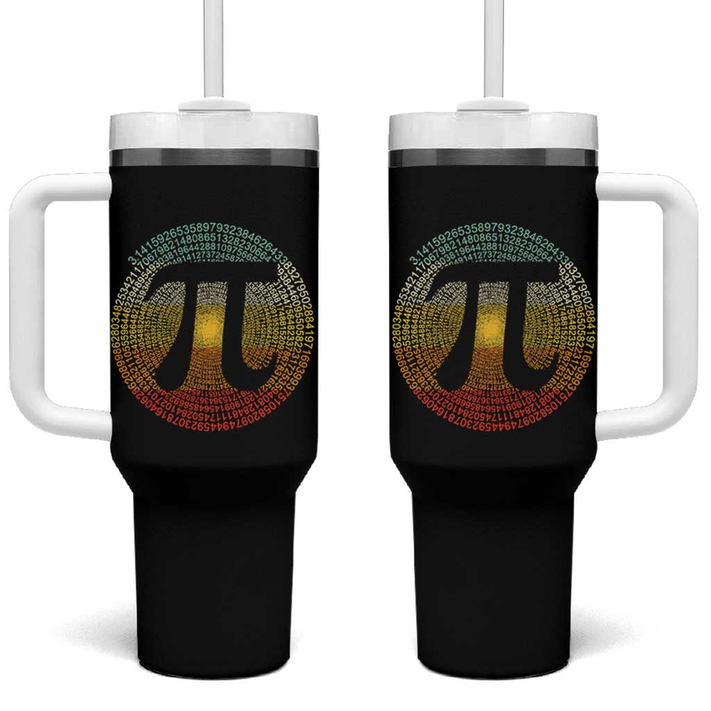 Pi Day Tumbler With Handle 3,14 Pi Number Retro Symbol Math Science