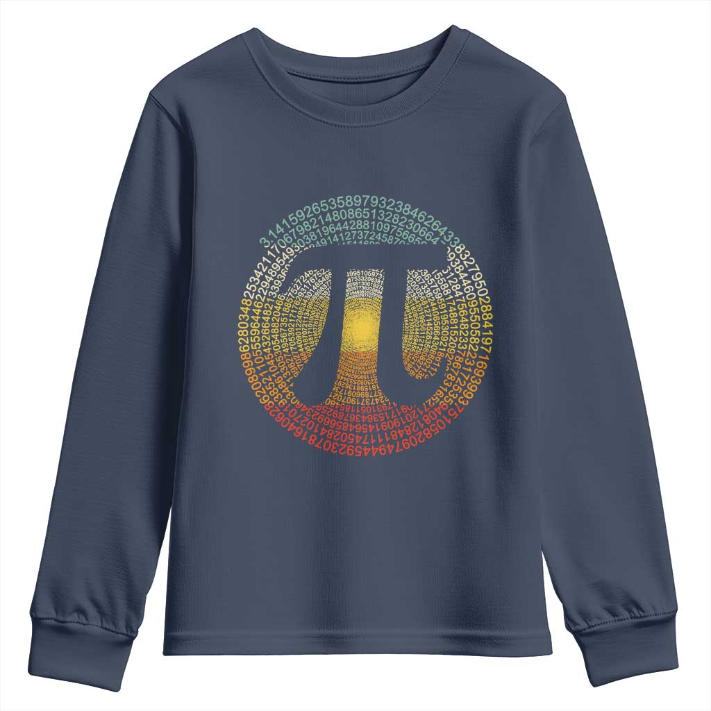 Pi Day Youth Sweatshirt 3,14 Pi Number Retro Symbol Math Science