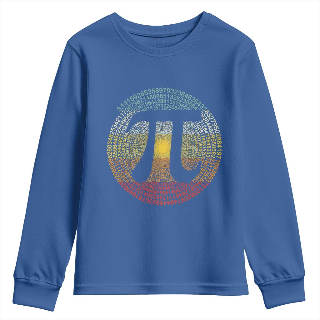 Pi Day Youth Sweatshirt 3,14 Pi Number Retro Symbol Math Science