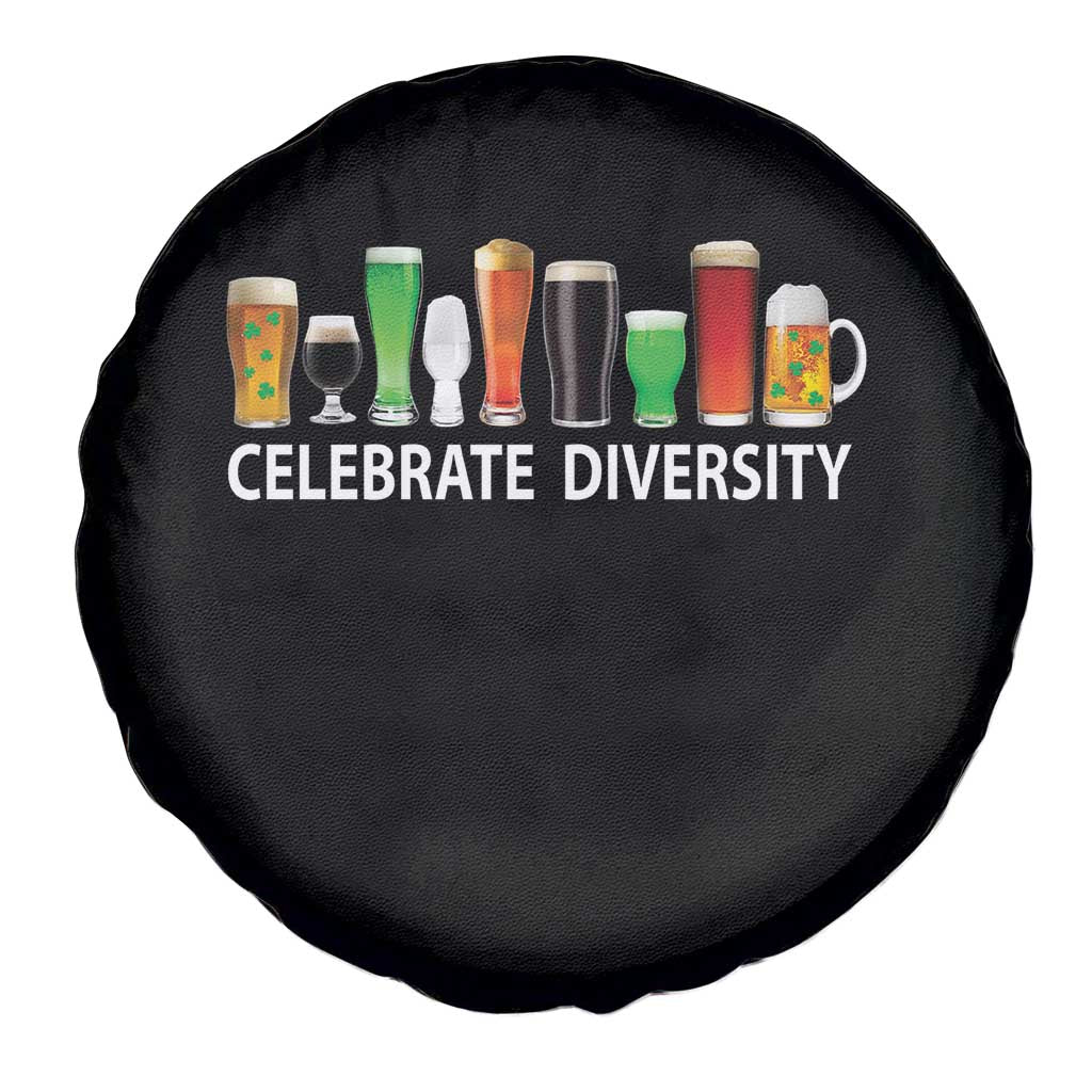 Celebrate Diversity St Patricks Day Beer Drinking Spare Tire Cover