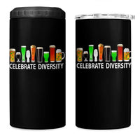 Celebrate Diversity St Patricks Day Beer Drinking 4 in 1 Can Cooler Tumbler
