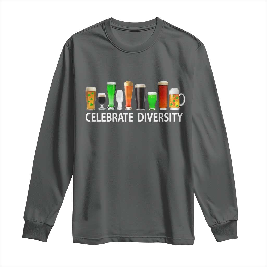 Celebrate Diversity St Patricks Day Beer Drinking Long Sleeve Shirt