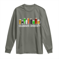 Celebrate Diversity St Patricks Day Beer Drinking Long Sleeve Shirt