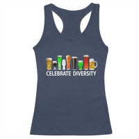 Celebrate Diversity St Patricks Day Beer Drinking Racerback Tank Top