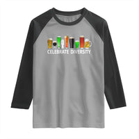 Celebrate Diversity St Patricks Day Beer Drinking Raglan Shirt