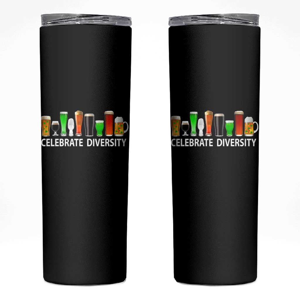 Celebrate Diversity St Patricks Day Beer Drinking Skinny Tumbler