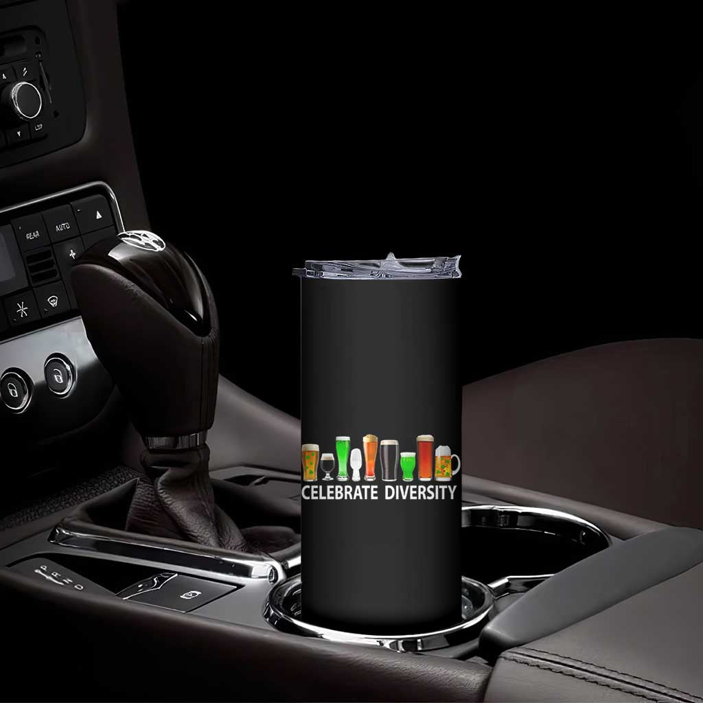 Celebrate Diversity St Patricks Day Beer Drinking Skinny Tumbler