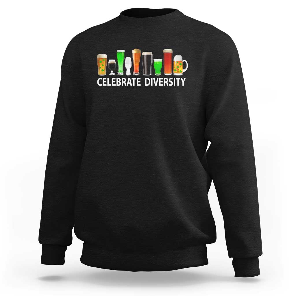 Celebrate Diversity St Patricks Day Beer Drinking Sweatshirt