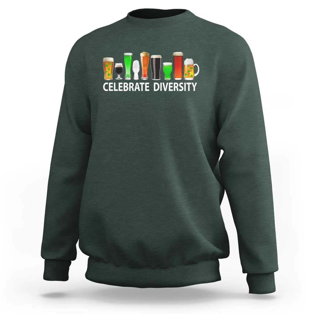 Celebrate Diversity St Patricks Day Beer Drinking Sweatshirt