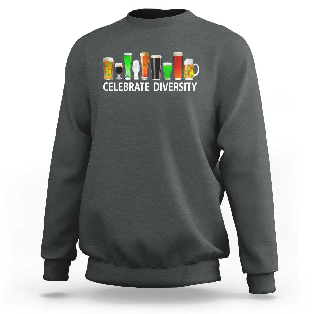 Celebrate Diversity St Patricks Day Beer Drinking Sweatshirt