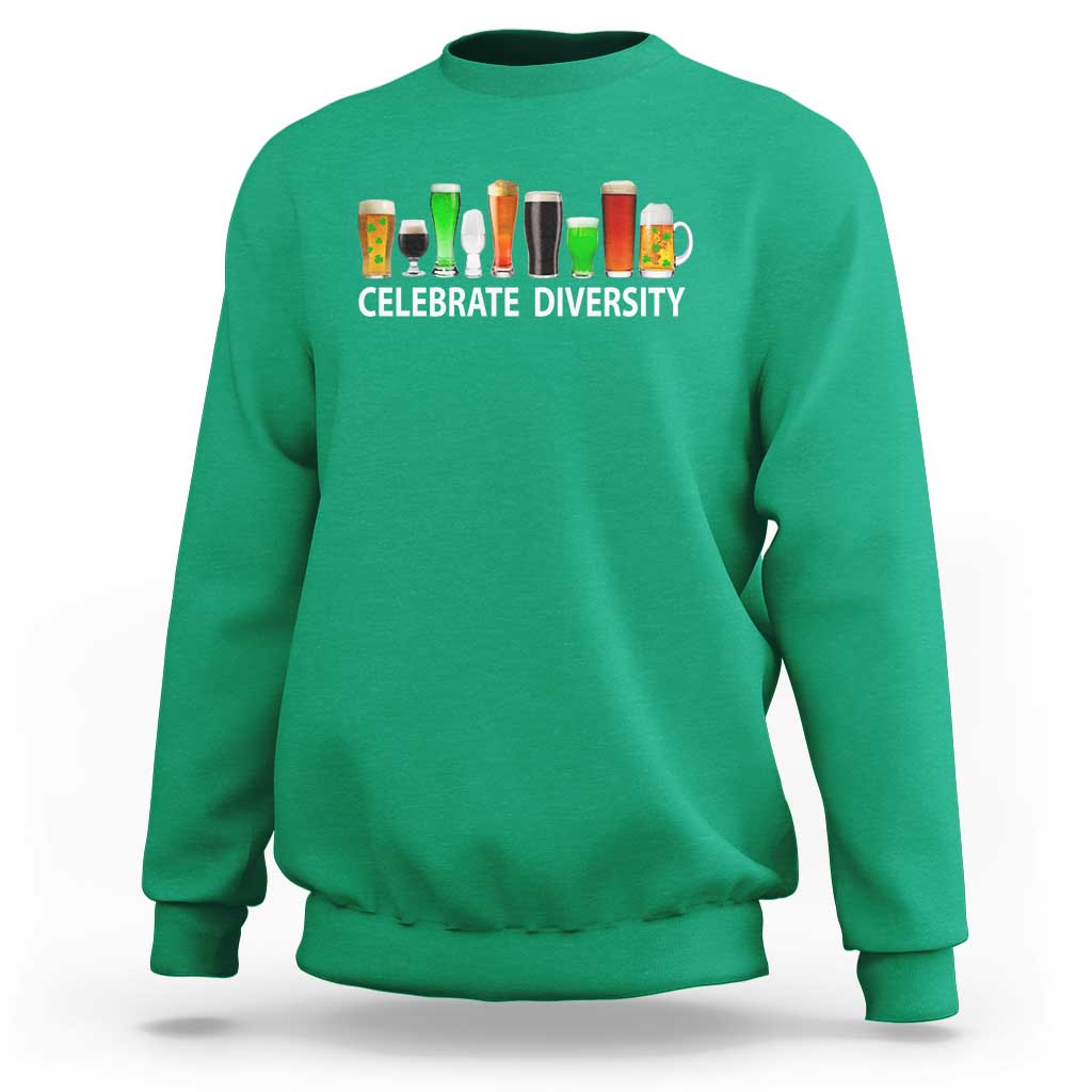 Celebrate Diversity St Patricks Day Beer Drinking Sweatshirt