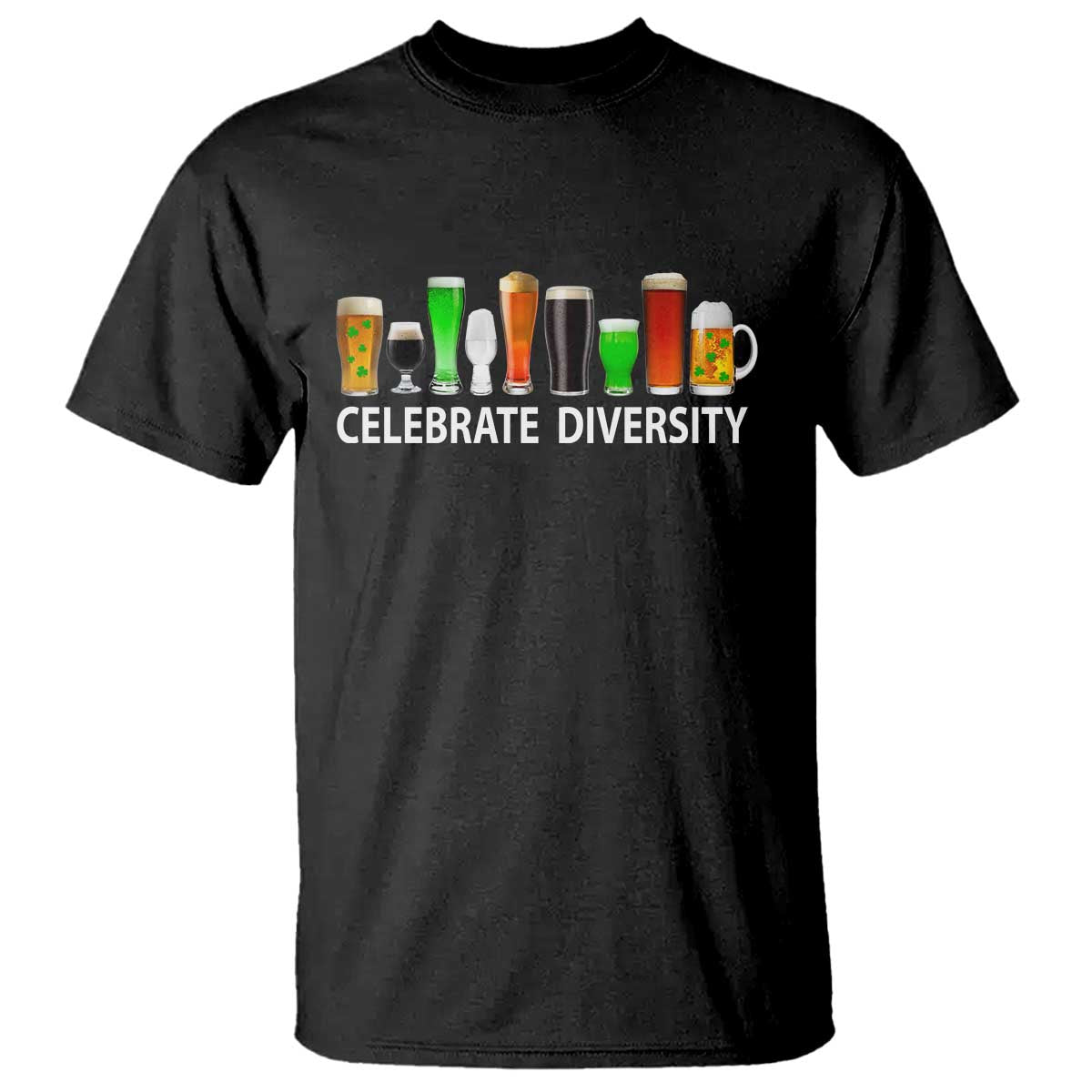 Celebrate Diversity St Patricks Day Beer Drinking T Shirt