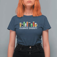Celebrate Diversity St Patricks Day Beer Drinking T Shirt For Women