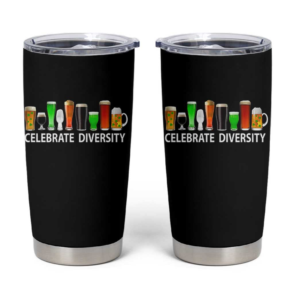 Celebrate Diversity St Patricks Day Beer Drinking Tumbler Cup