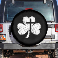 St Patricks Day Christian Religious Shamrock Cross Spare Tire Cover
