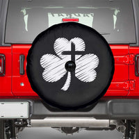 St Patricks Day Christian Religious Shamrock Cross Spare Tire Cover