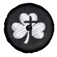 St Patricks Day Christian Religious Shamrock Cross Spare Tire Cover