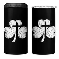 St Patricks Day Christian Religious Shamrock Cross 4 in 1 Can Cooler Tumbler