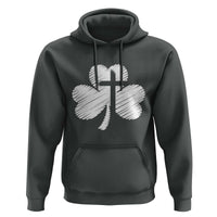 St Patricks Day Christian Religious Shamrock Cross Hoodie