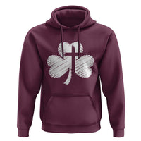 St Patricks Day Christian Religious Shamrock Cross Hoodie