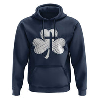 St Patricks Day Christian Religious Shamrock Cross Hoodie