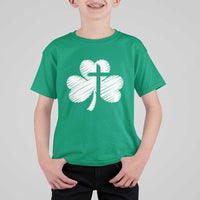 St Patricks Day Christian Religious Shamrock Cross T Shirt For Kid