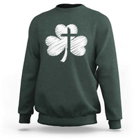 St Patricks Day Christian Religious Shamrock Cross Sweatshirt