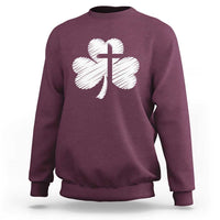 St Patricks Day Christian Religious Shamrock Cross Sweatshirt