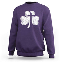 St Patricks Day Christian Religious Shamrock Cross Sweatshirt