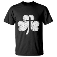 St Patricks Day Christian Religious Shamrock Cross T Shirt