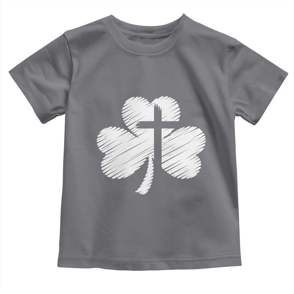St Patricks Day Christian Religious Shamrock Cross Toddler T Shirt