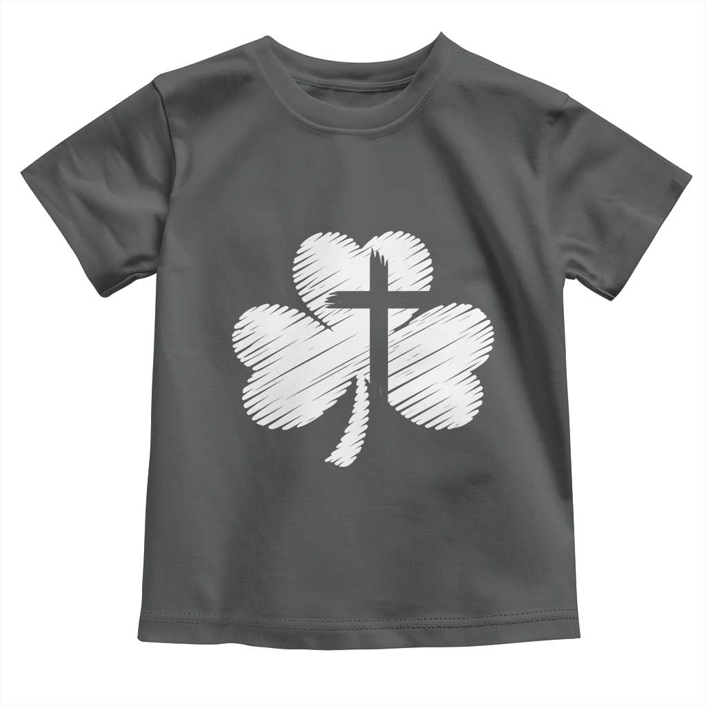 St Patricks Day Christian Religious Shamrock Cross Toddler T Shirt