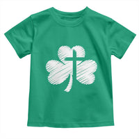 St Patricks Day Christian Religious Shamrock Cross Toddler T Shirt