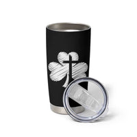 St Patricks Day Christian Religious Shamrock Cross Tumbler Cup