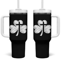 St Patricks Day Christian Religious Shamrock Cross Tumbler With Handle