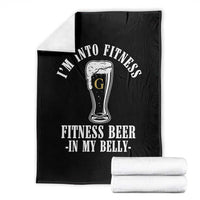 Funny Irish Stout Drinking Throw Blanket I Am Into Fitness Fitting Beer In My Belly