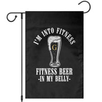 Funny Irish Stout Drinking Garden Flag I Am Into Fitness Fitting Beer In My Belly