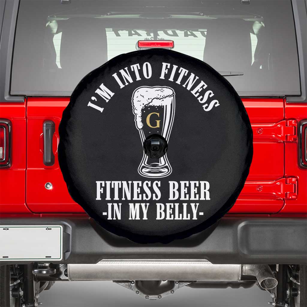 Funny Irish Stout Drinking Spare Tire Cover I Am Into Fitness Fitting Beer In My Belly