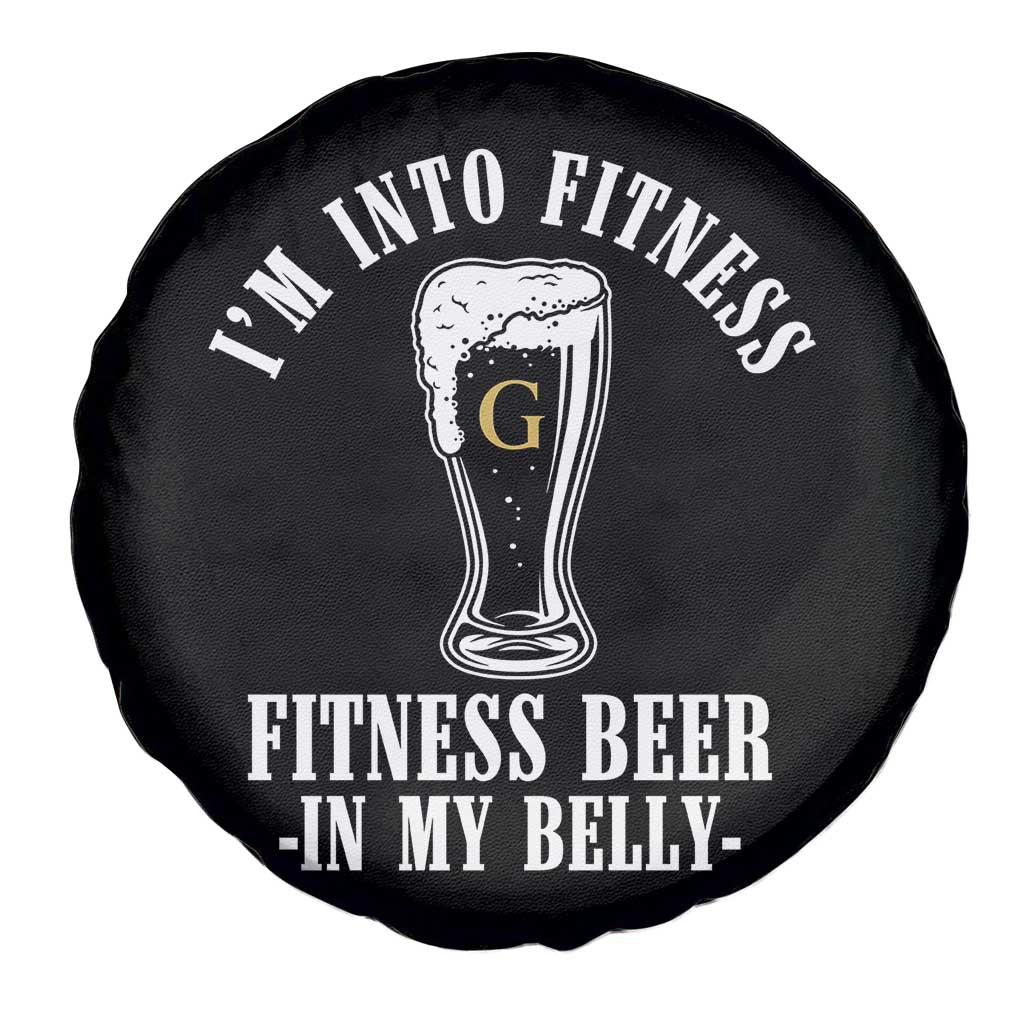 Funny Irish Stout Drinking Spare Tire Cover I Am Into Fitness Fitting Beer In My Belly