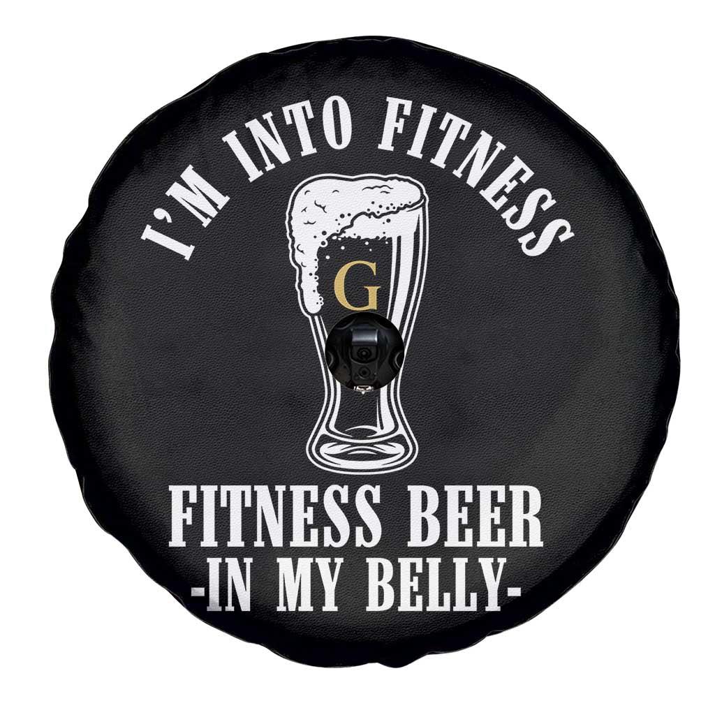 Funny Irish Stout Drinking Spare Tire Cover I Am Into Fitness Fitting Beer In My Belly