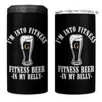 Funny Irish Stout Drinking 4 in 1 Can Cooler Tumbler I Am Into Fitness Fitting Beer In My Belly