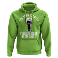 Funny Irish Stout Drinking Hoodie I Am Into Fitness Fitting Beer In My Belly